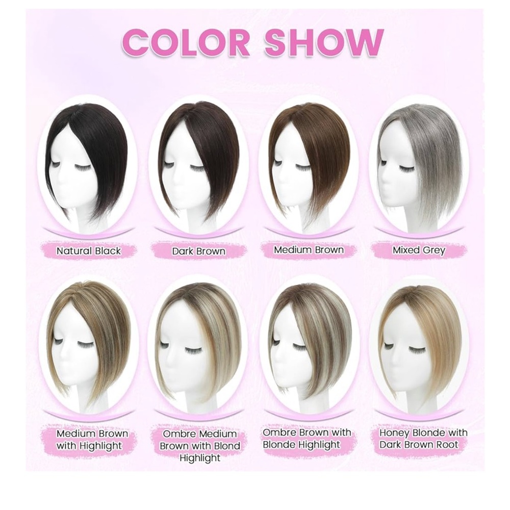 Dark Brown Clip-In Top Piece for Women - Natural Look Hair Thickener - Picture 6 of 8
